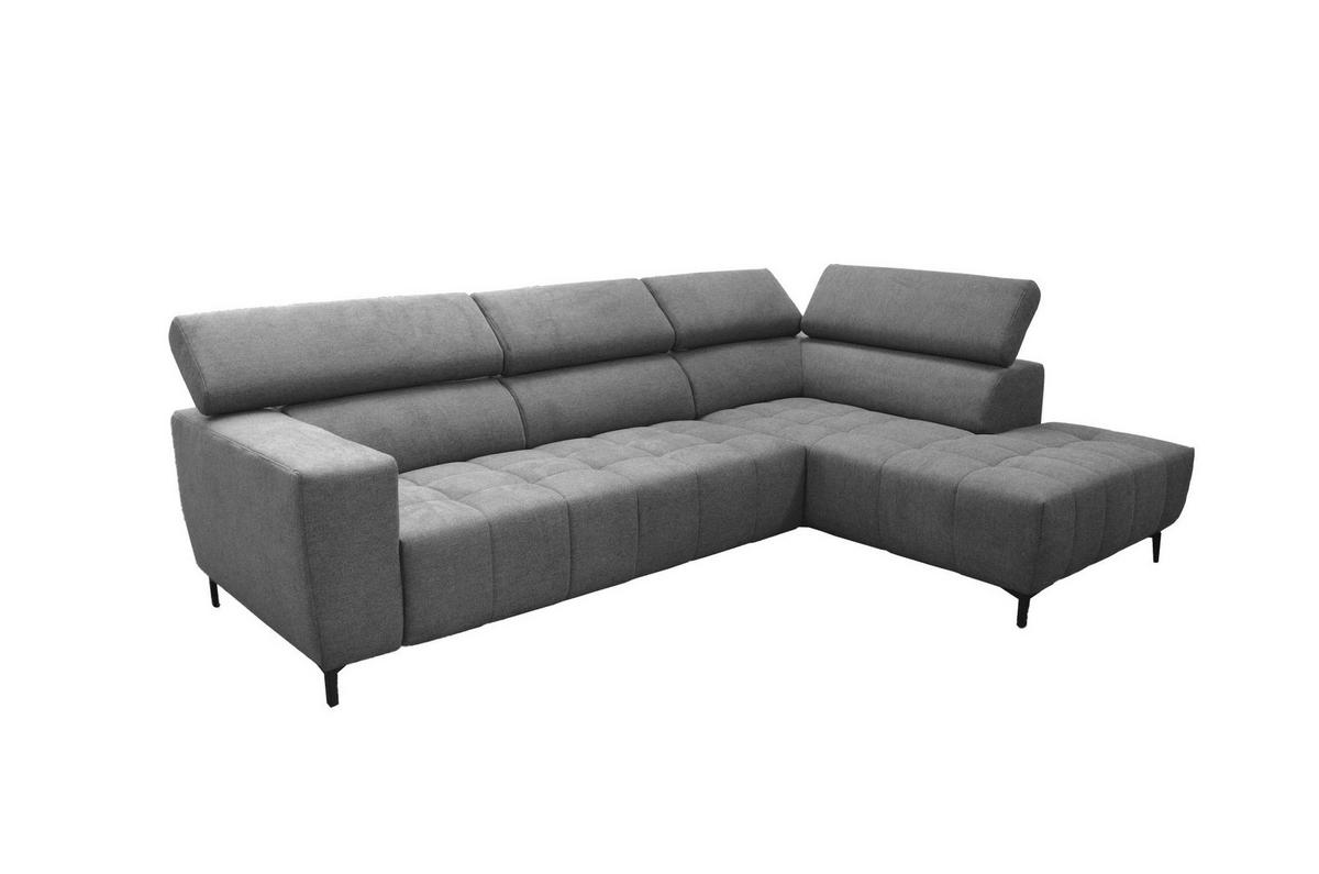 Ugaona Garnitura Tarragona - siva/crna, Moderno, tekstil (295/201cm) - Premium Living