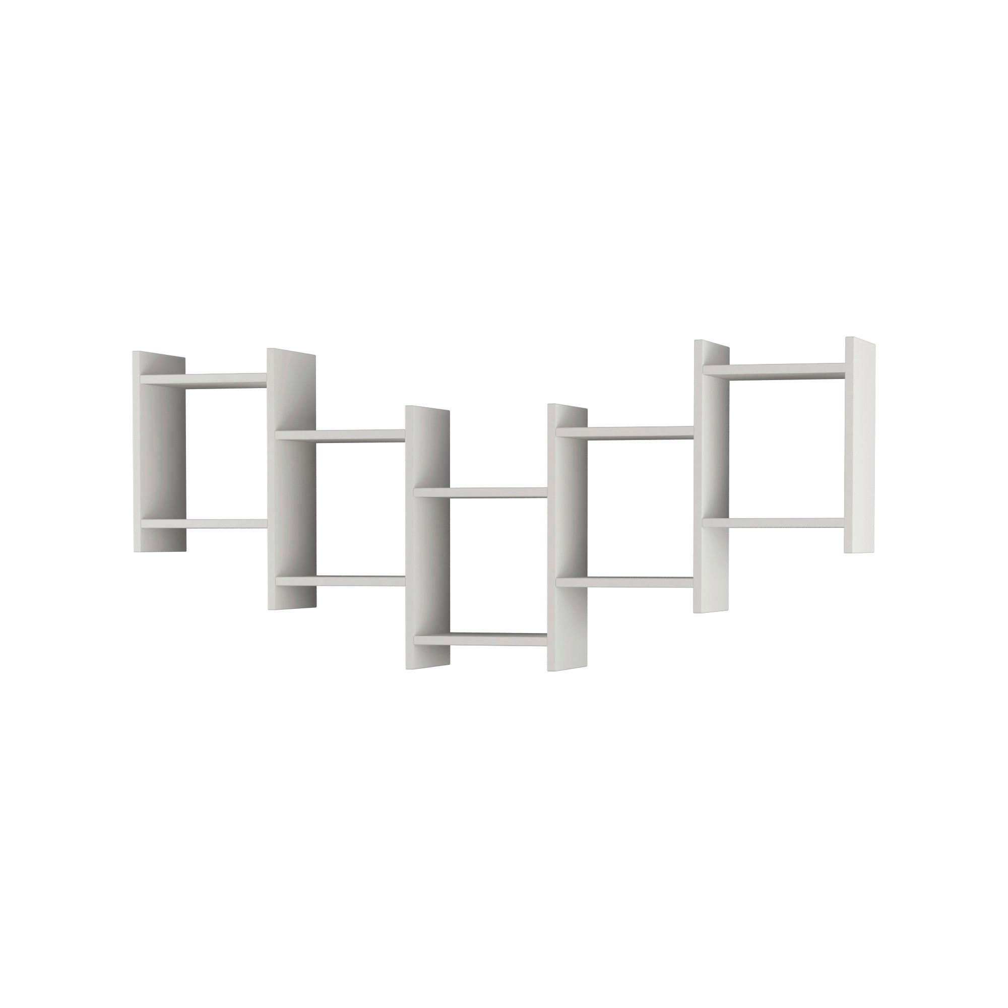 WANDREGAL BAT SHELF - Weiss, Design, Holzwerkstoff (151/64/20cm) - Livetastic
