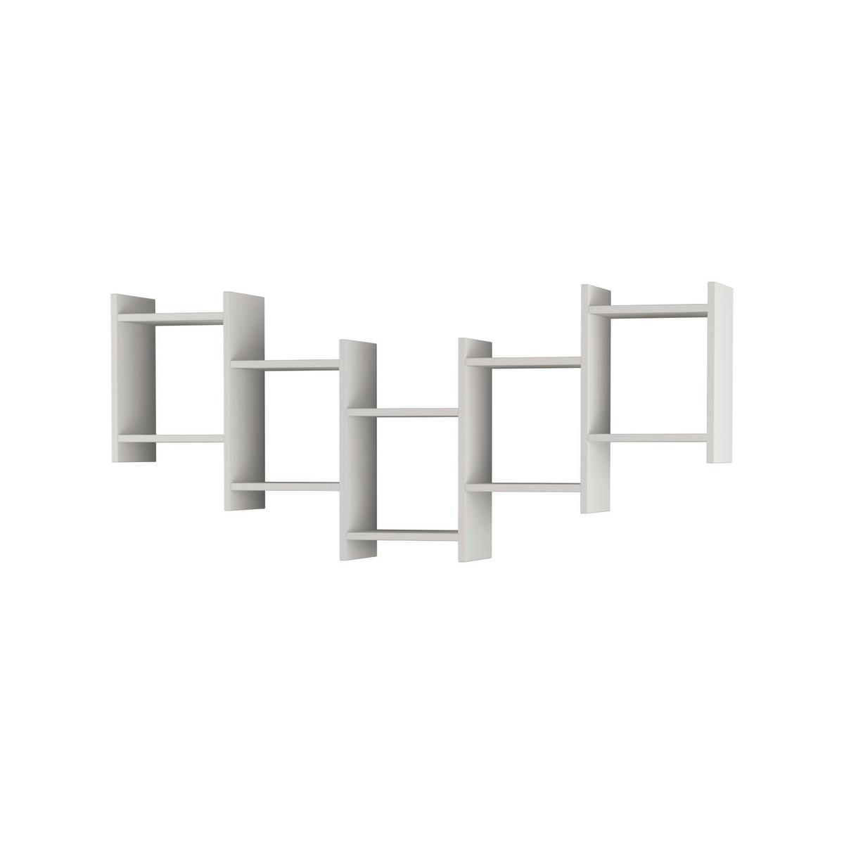 ÉTAGÈRE MURALE BAT SHELF - blanc, Design, matériau de bois (151/64/20cm) - Livetastic