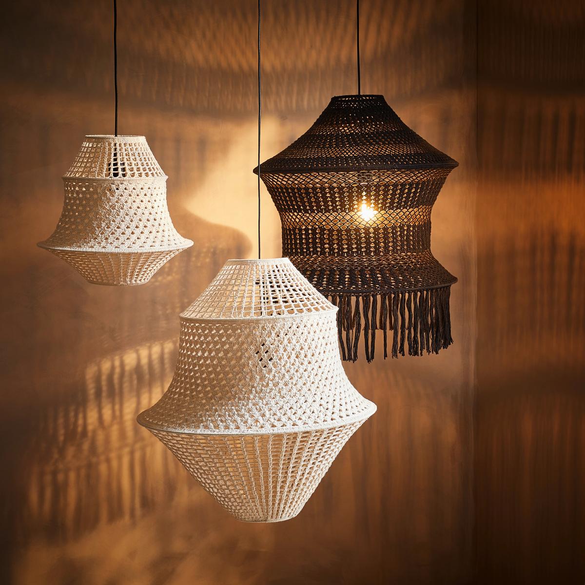 ABAŻUR 2945412 - czarny, Trend, tkanina (60/82cm) - Light & Living