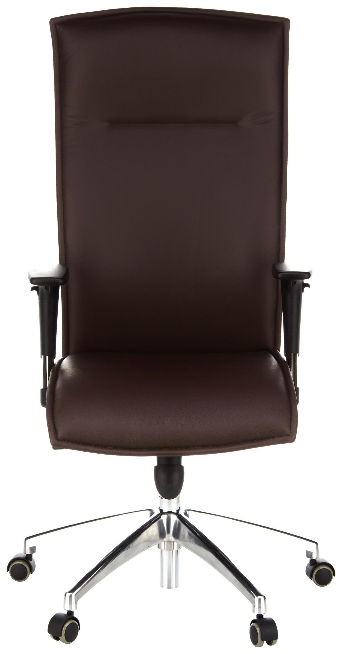 Drehstuhl Murano 20 Dunkelbraun - Dunkelbraun/Schwarz, MODERN, Leder/Kunststoff (59/133/52cm) - MID.YOU