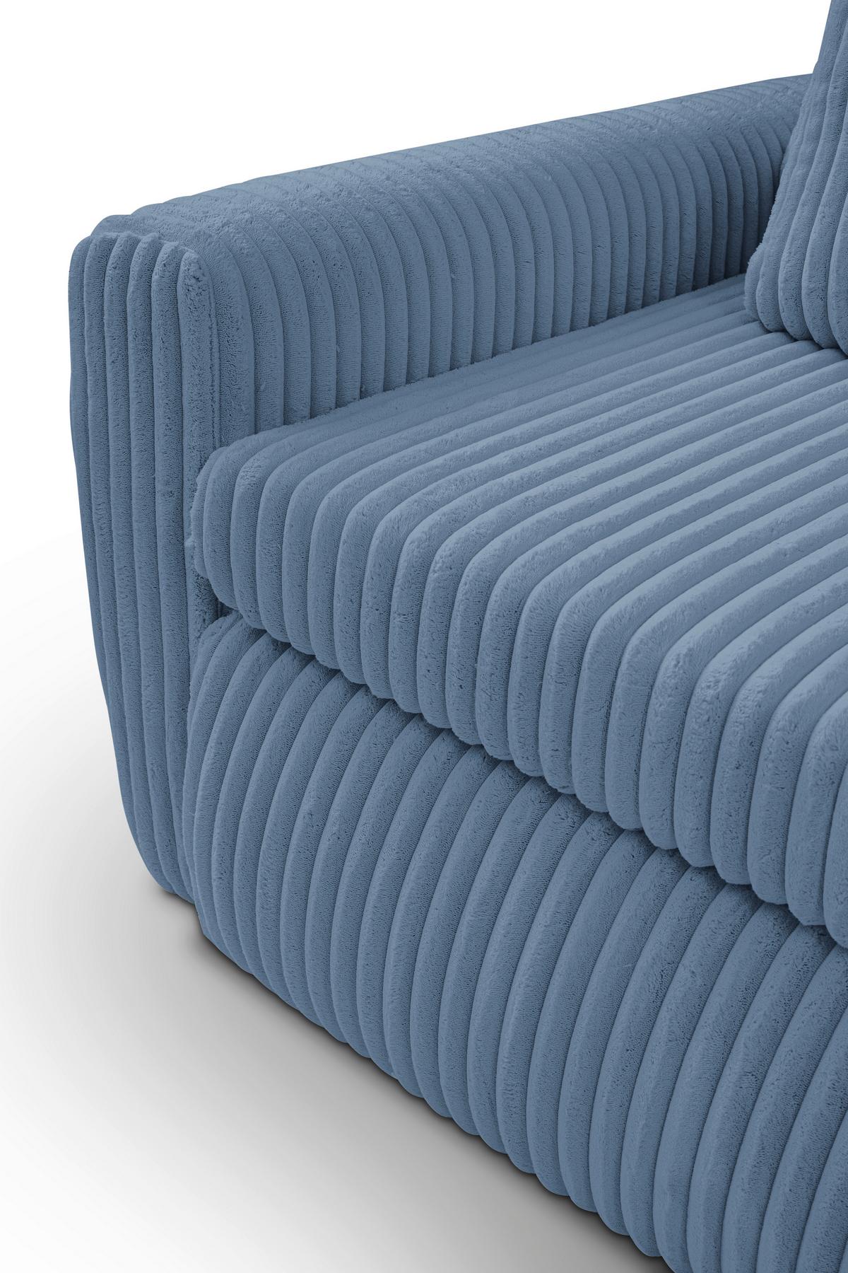 Canapea extensibila MEVI - albastru, Modern (240/72-90/120cm) - Premium Living