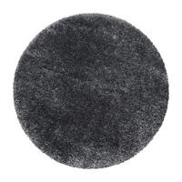 Hochflorteppich Brilliant Grau Ø ca. 120cm - Grau, Basics, Textil (120cm)