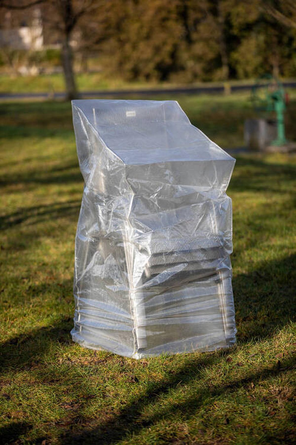 Schutzhülle für Stapelsessel Transparent - Transparent, Basics, Kunststoff (150/66/66cm) - Mömax