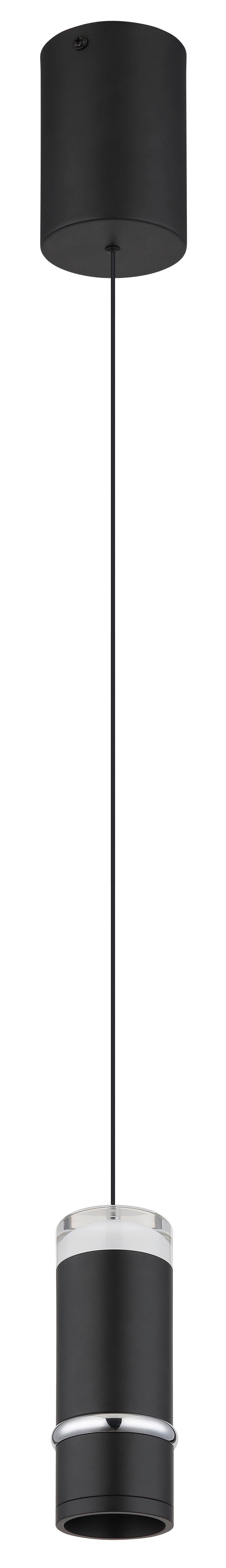 LED-HÄNGELEUCHTE 15699 ALVARADO - Schwarz, Design, Kunststoff/Metall (7,5/180cm) - Globo