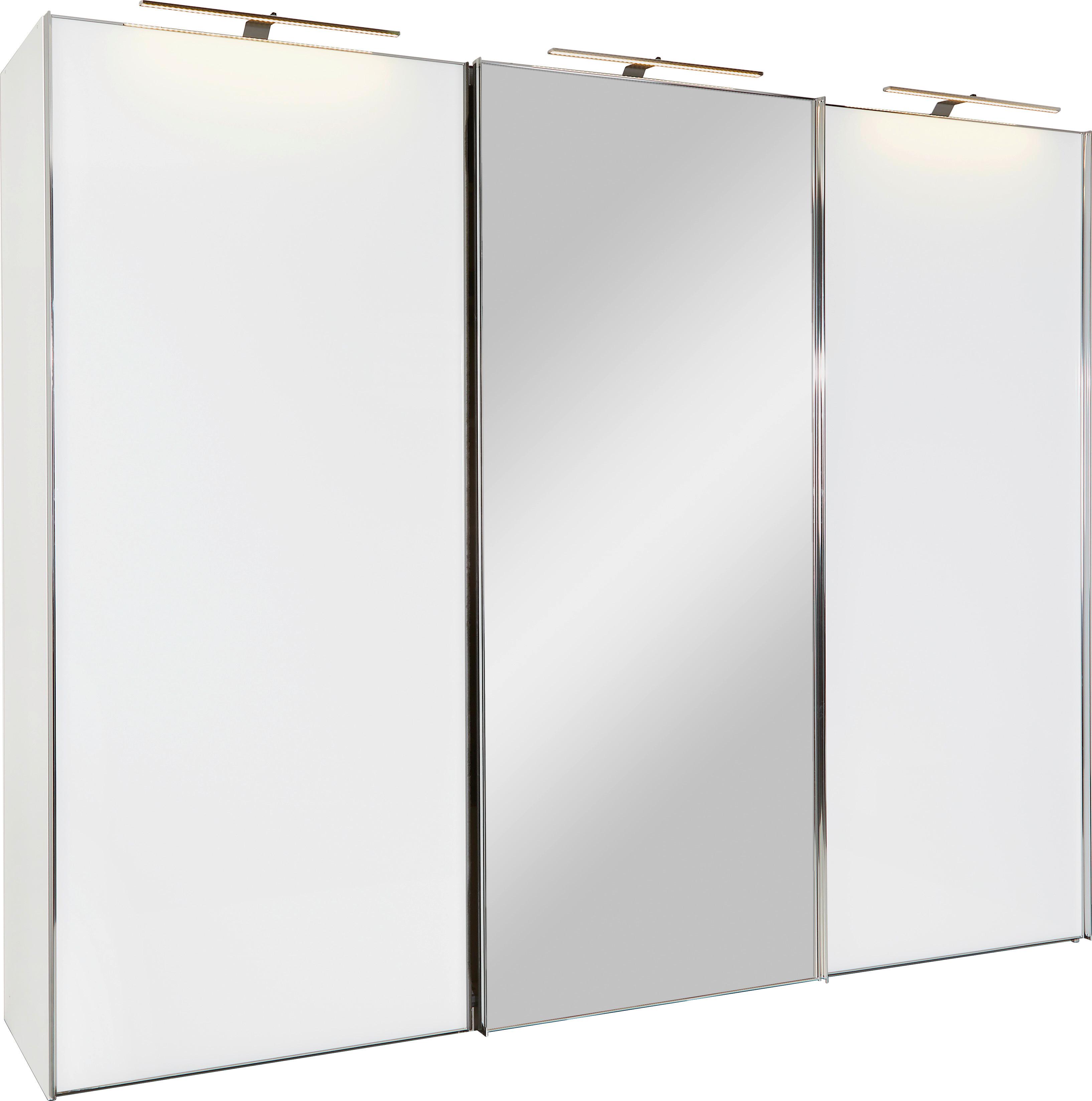 Dulap cu uși glisante Sonate Rom - alb, Modern, lemn (298/240/68cm) - Premium Living