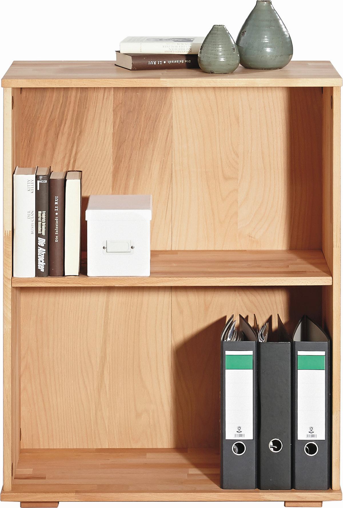 REGAŁ NA DOKUMENTY OKLAHOMA -EXKLUSIV- - kolor bukowy/buk twardzielowy, Design, drewno (73/90/38cm) - Carryhome