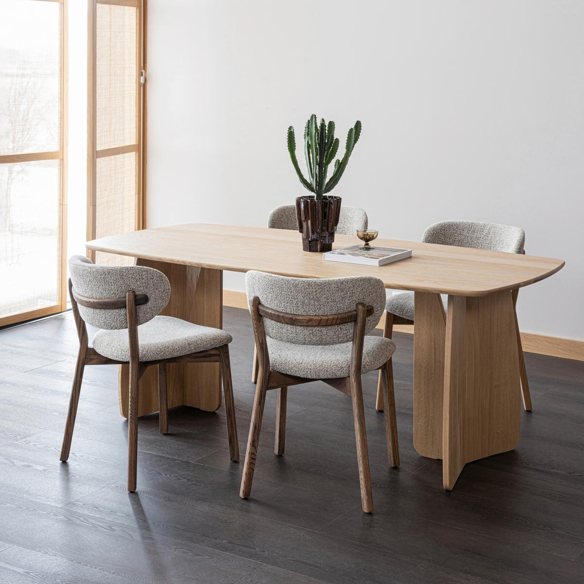 Stuhl-Set Udar 2er-Set Naturfarben - Naturfarben, MODERN, Holz/Textil (51/82/60cm) - Livetastic