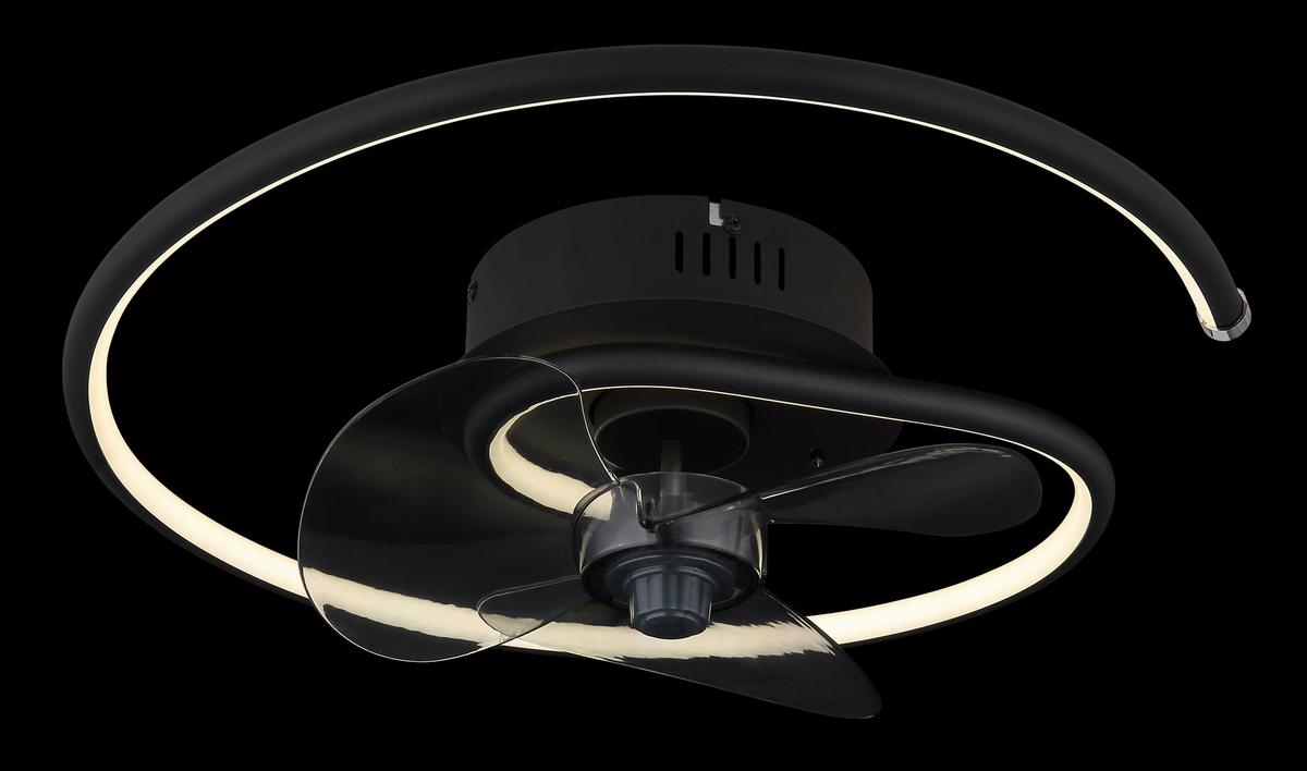 Mennyezeti Ventilátor 03660 - fekete/szürke, Design, műanyag/fém (45/13,9cm) - Globo