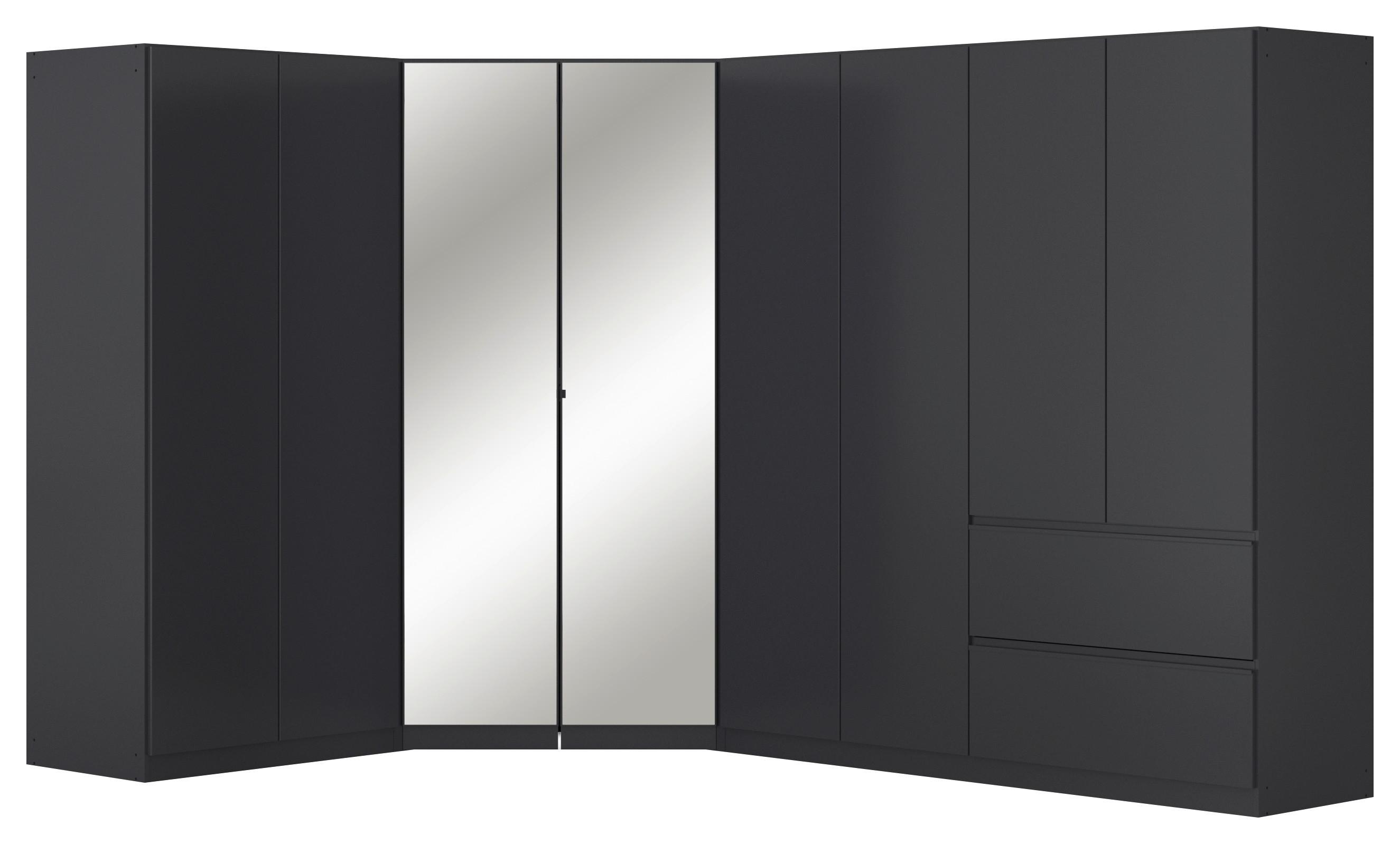 Kotna Omara Za Oblačila Costa, Siva - barve kroma/siva, Moderno, leseni material (208/197/298cm) - Rauch Möbel