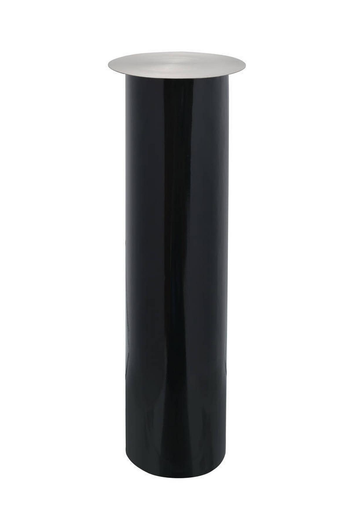 KERZENSTÄNDER BODENKERZENSTÄND. ART DECO 195 - Dunkelgrün/Silberfarben, Trend, Metall (20/70/20cm) - Kayoom