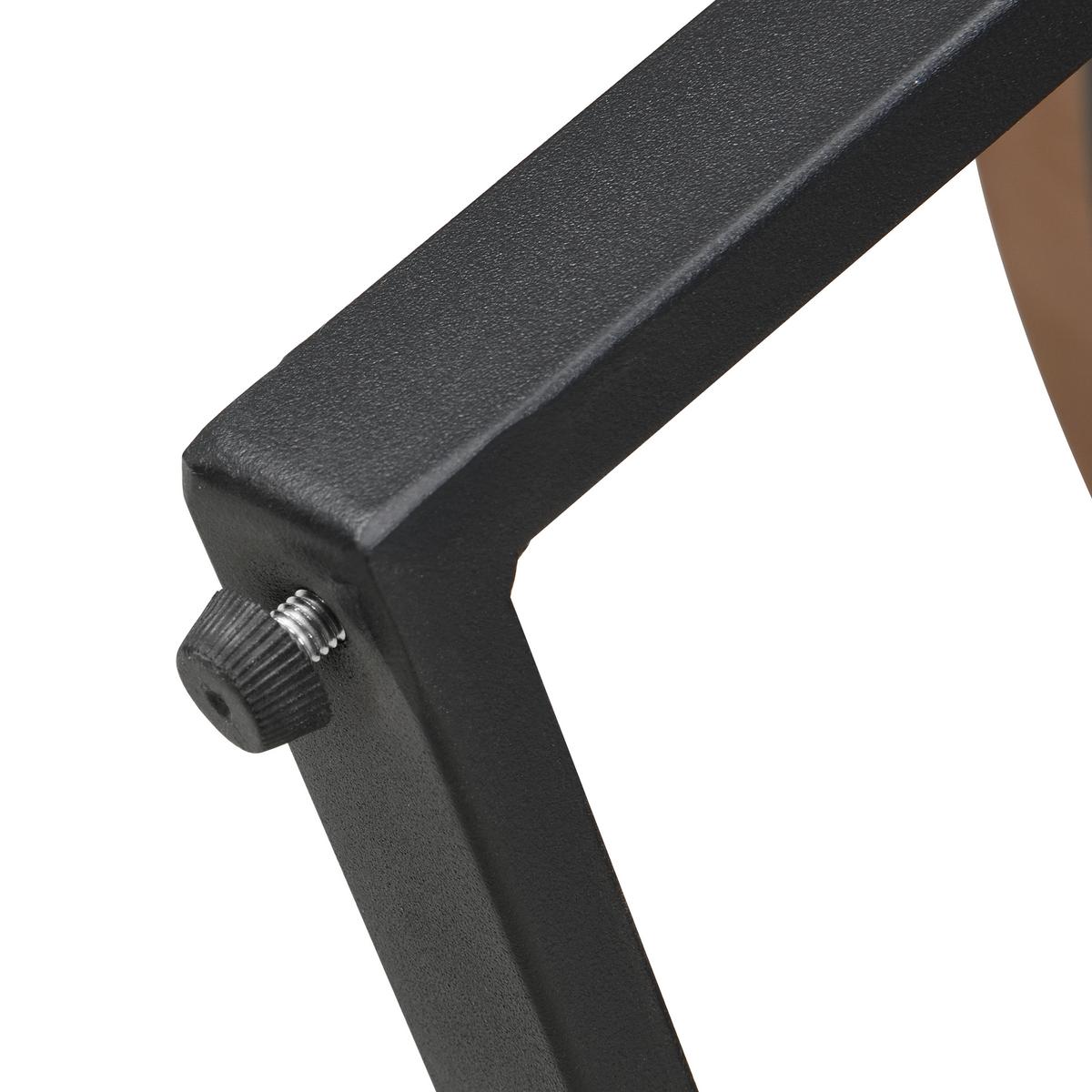 Măsuță De Cafea Wl7.651 - maro/negru, Design, metal/material pe bază de lemn (80/80/42cm) - MID.YOU