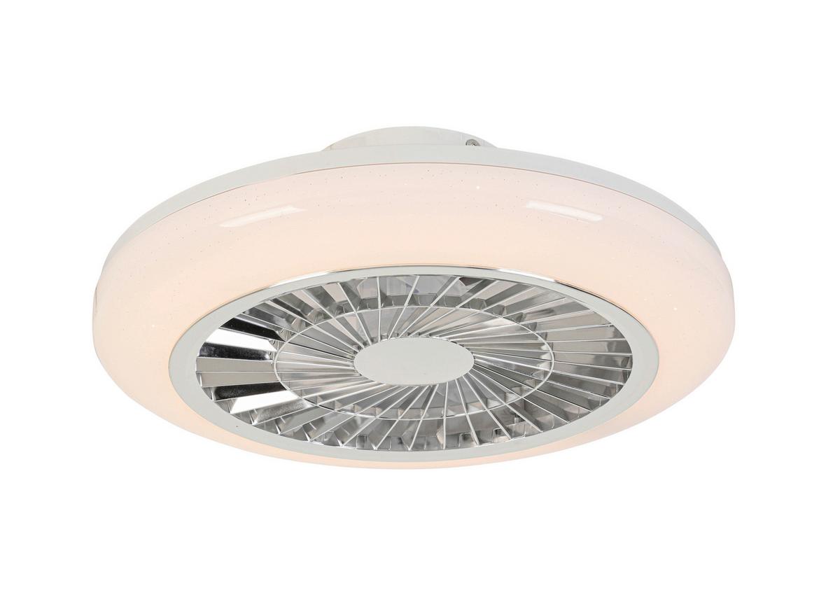 WENTYLATOR SUFITOWY ANGELA - biały/przezroczysty, Trend, tworzywo sztuczne (45/16cm) - Novel