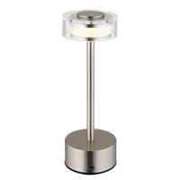 Stolna Punjiva Svjetiljka Shira - siva/boje nikla, Design, metal/plastika (8/23,5cm) - Globo