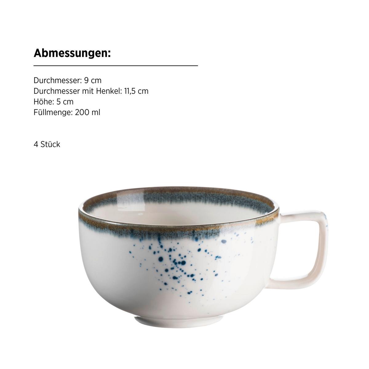 TASSENSET PINTAR - Blau/Weiss, Basics, Keramik - Mäser