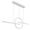 Viseča Led-svetilka Barral, S Sijalko - bela, Design, kovina/umetna masa (124/10,5/150cm) - Globo