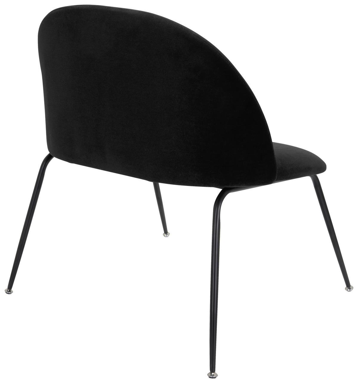 Stol Velvo, Črna - črna, Basics, kovina/tekstil (72/80/65cm) - MID.YOU