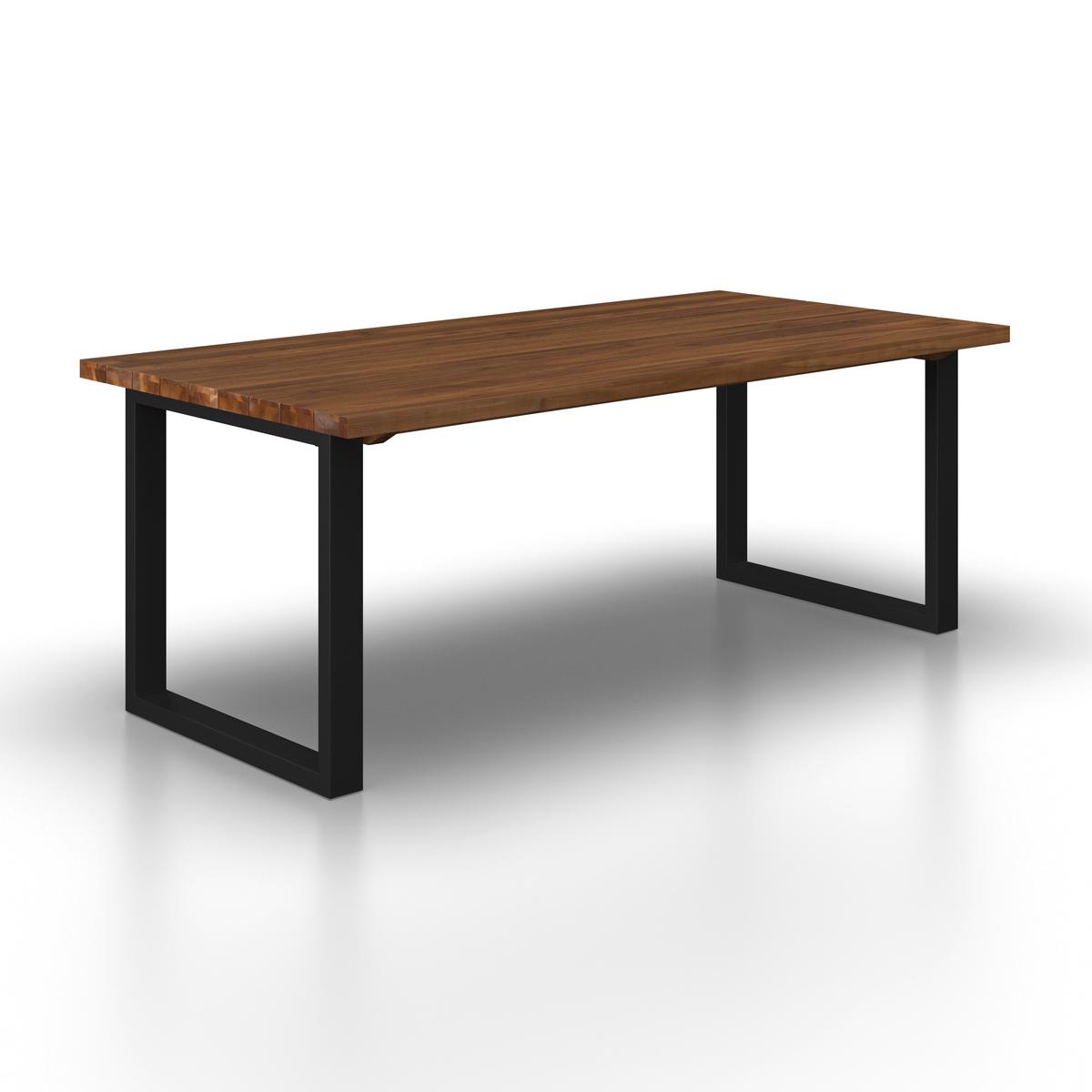 Gartenset Suna Schwarz aus Holz/Textil/Metall - Schwarz/Teakfarben, Modern, Holz/Textil - Bessagi Garden