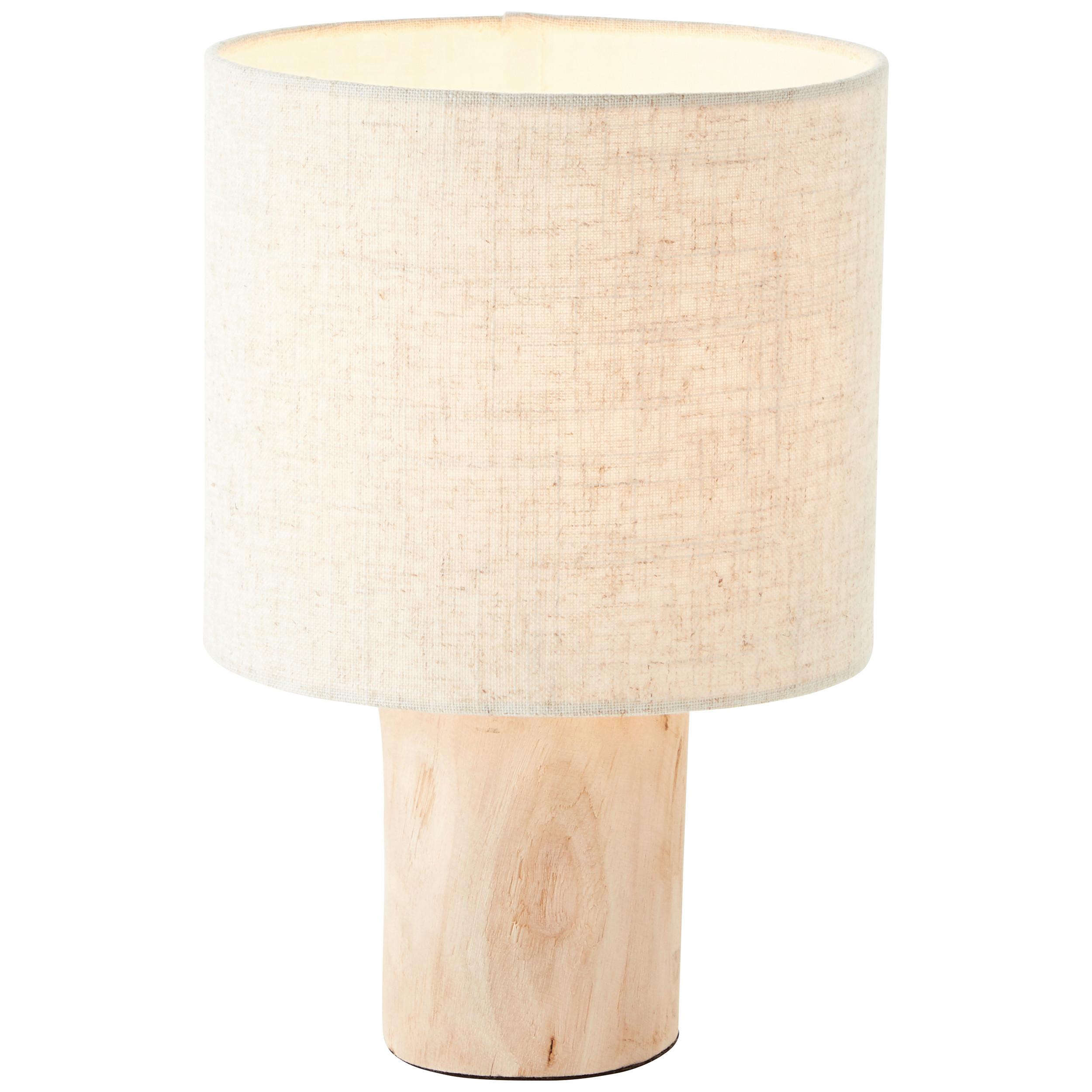 Tischleuchte Pia Naturfarben max. 40 Watt - Naturfarben, Natur, Holz/Textil (20/30cm) - Brilliant