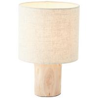 Tischleuchte Pia Naturfarben max. 40 Watt - Naturfarben, Natur, Holz/Textil (20/30cm) - Brilliant