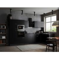 Kotna Kuhinja Z Aparati Oliver, 340x172cm - srebrne barve/črna, Design, kovina/leseni material (340/172cm) - Respekta