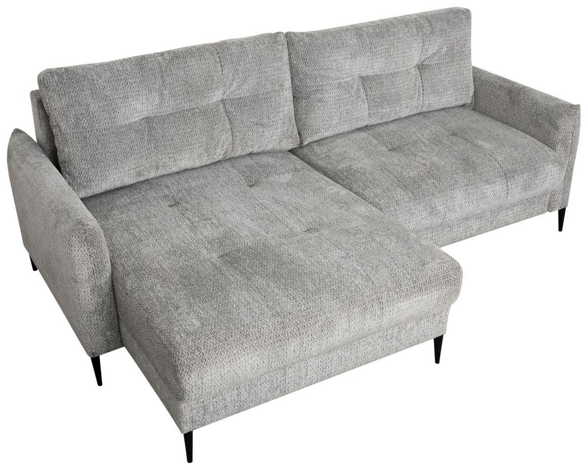 Kutna Garnitura Polis - siva/crna, Trend, tekstil/metal (221/142cm) - Ondega