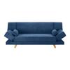 Schlafsofa Funky Blau Webstoff - Blau/Naturfarben, MODERN, Holz/Textil (183/73/79cm) - Bessagi Home
