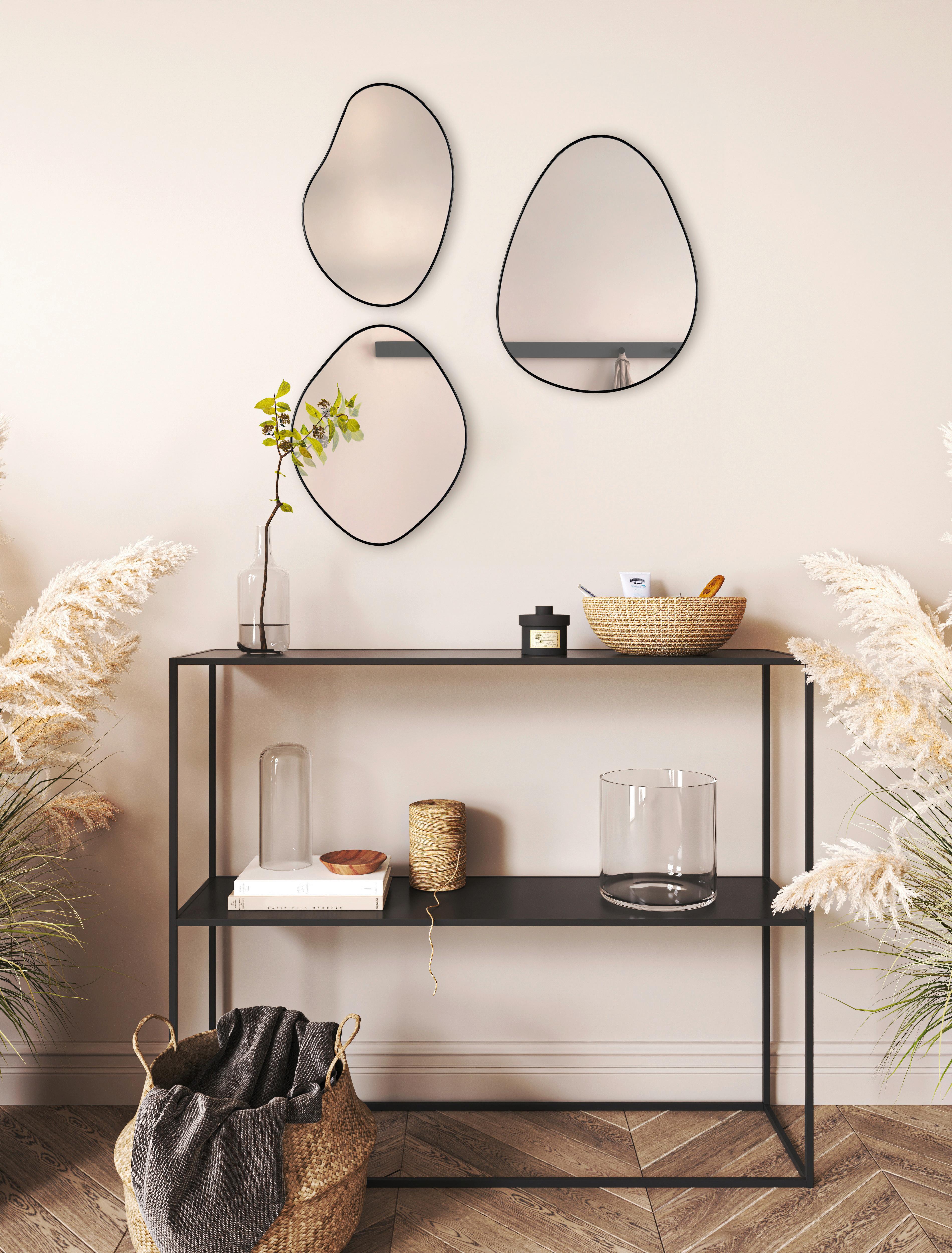 ZESTAW LUSTER VIOLA - czarny, Modern, metal/szkło (28/22/0,4cm)