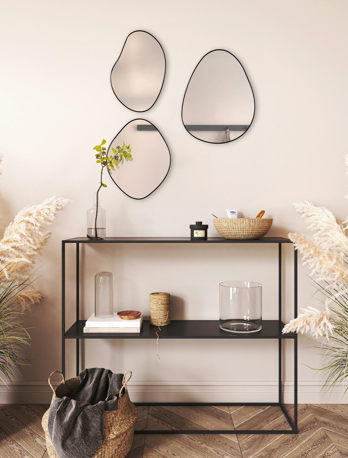 ZESTAW LUSTER VIOLA - czarny, Modern, metal/szkło (28/22/0,4cm)