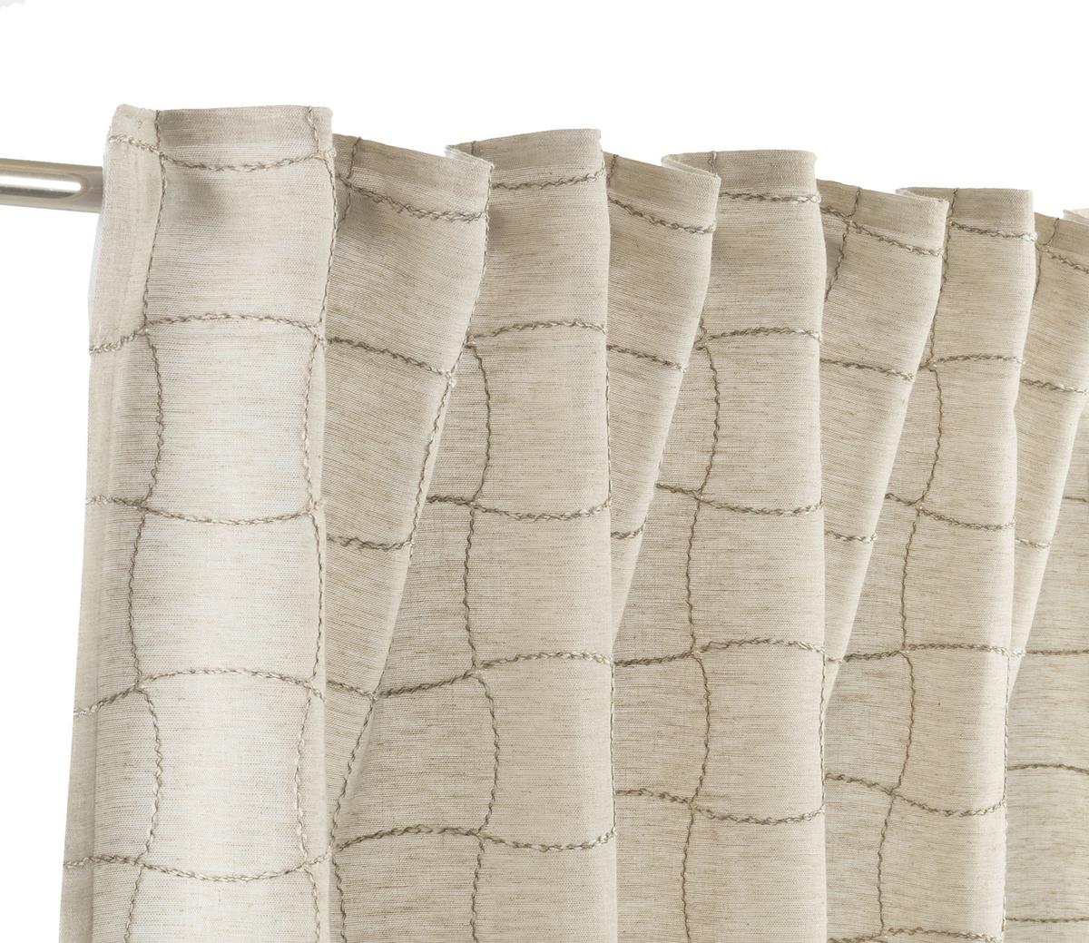 ZASŁONA GOTOWA SW-COTTAGE - beżowy, Basics, tkanina (125/250cm) - Schöner Wohnen