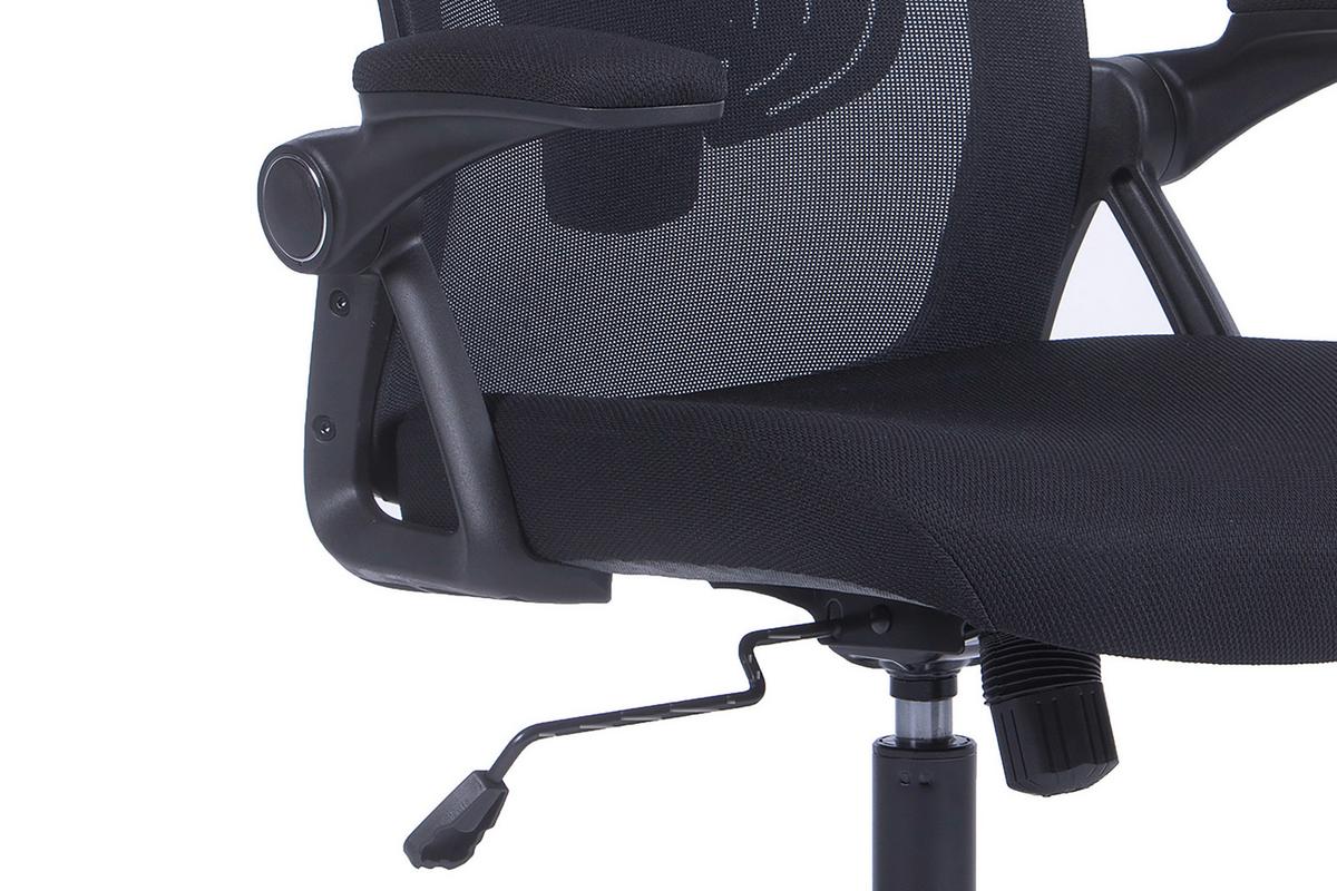 Bürostuhl Flex mit Armstützen Schwarz bis 110 kg - Schwarz, KONVENTIONELL, Kunststoff/Textil (62/111 - 119/66cm) - MID.YOU