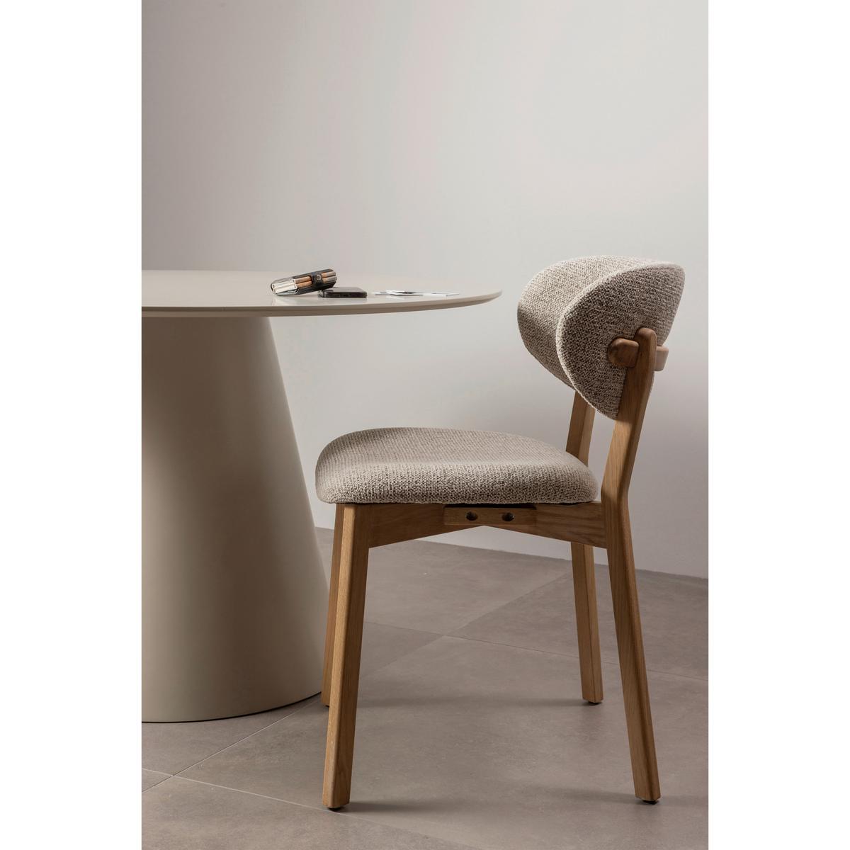 Stuhl-Set Udar 2er-Set Naturfarben - Naturfarben, MODERN, Holz/Textil (51/82/60cm) - Livetastic