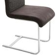 Schwingstuhl in Schwarz - Schwarz/Grau, MODERN, Textil (46/99/63cm) - Premium Living Schwingstuhl in Schwarz - Schwarz/Grau, MODERN, Textil (46/99/63cm) - Premium Living