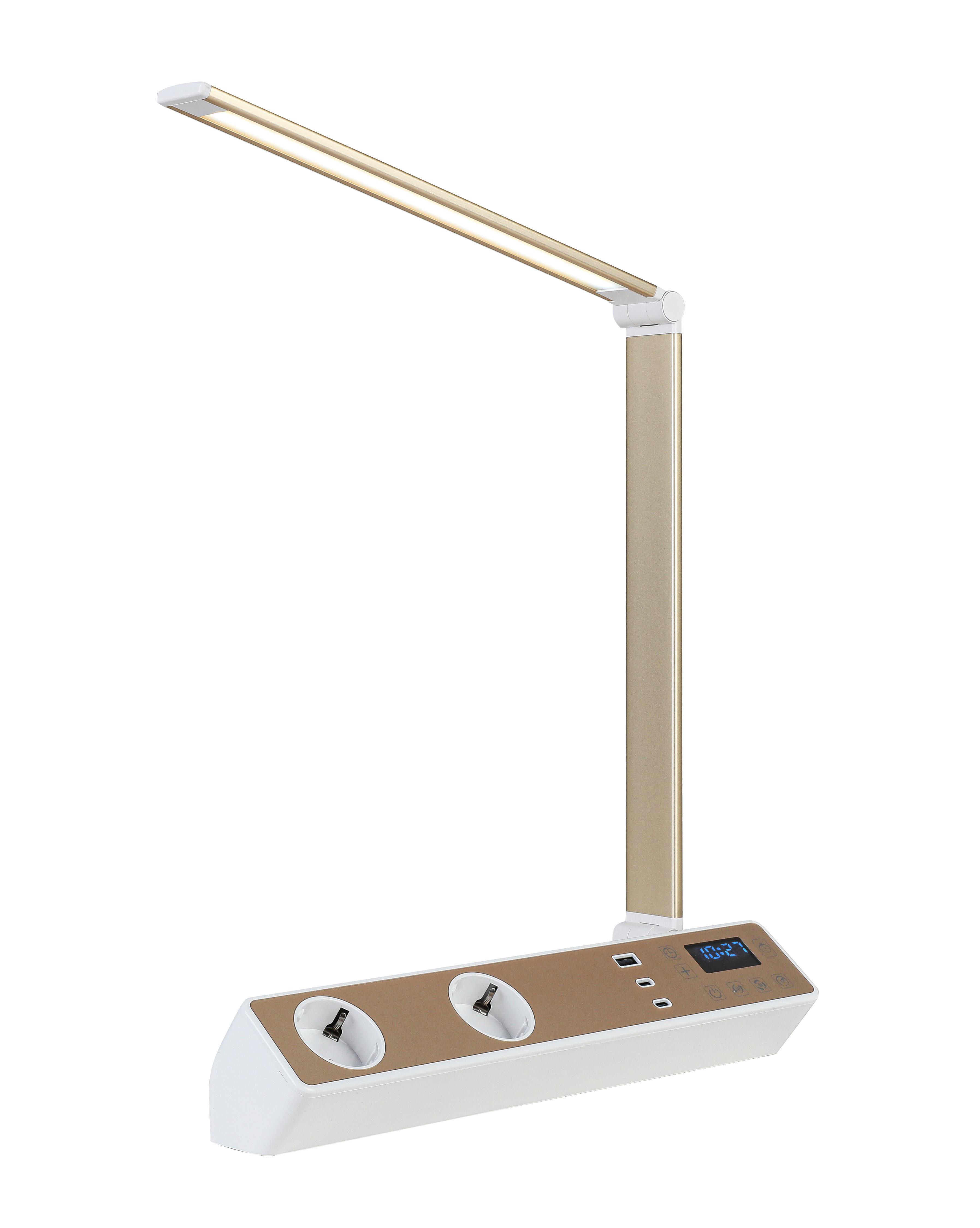 LED-SKRIVBORDSLAMPA MULTI - vit/roséguld, Modern, metall/plast (33/10,5/37-66cm) - Mömax