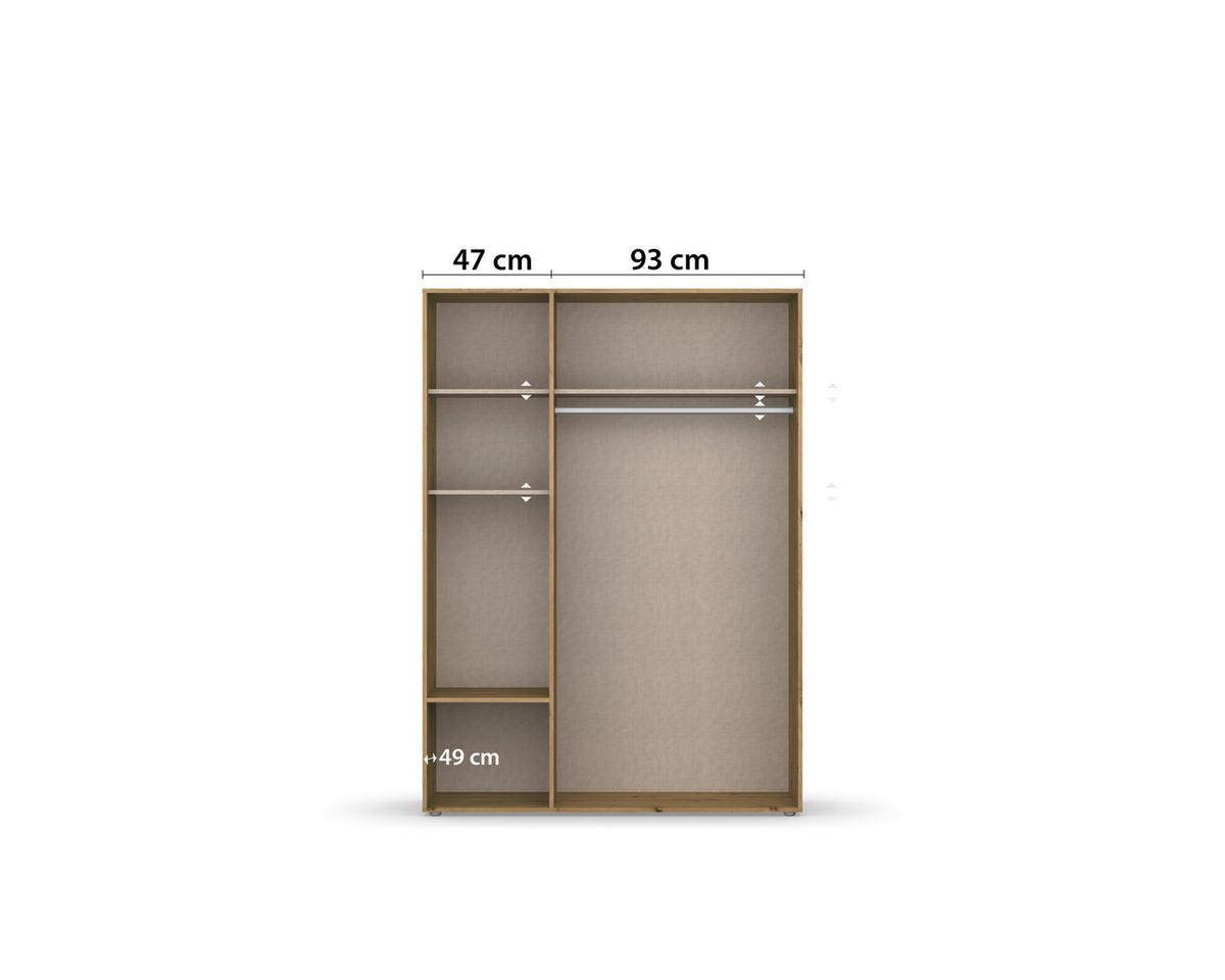 DULAP  USI ROTATIVE VOYAGER - stejar Artisan/gri, Modern, material pe bază de lemn (140/194/53cm) - Modern Living
