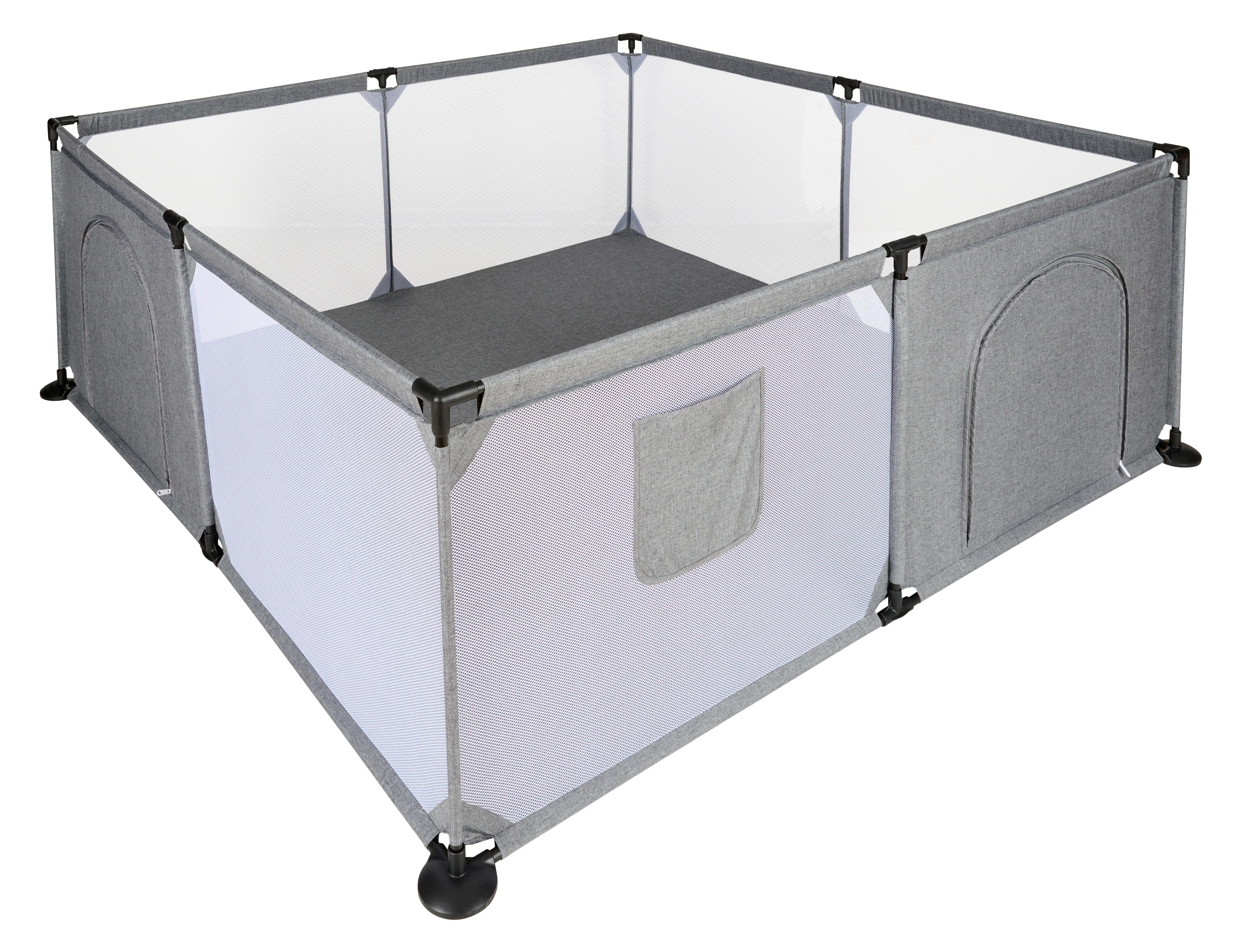 KOJEC NA KÓŁKACH BASIC - czarny/ciemnoszary, Basics, tworzywo sztuczne/metal (184/184/66cm) - My Baby Lou