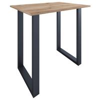 Bartisch XONA Honigeiche/ Schwarz ca.110x102x80cm - Honigeiche/Schwarz, KONVENTIONELL, Holzwerkstoff/Metall (110/80/102cm)