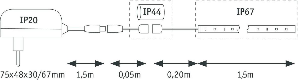 LED-Strip MaxLED Flow Weiß max. 21 Watt - Weiß, Basics, Kunststoff (150cm) - Paulmann