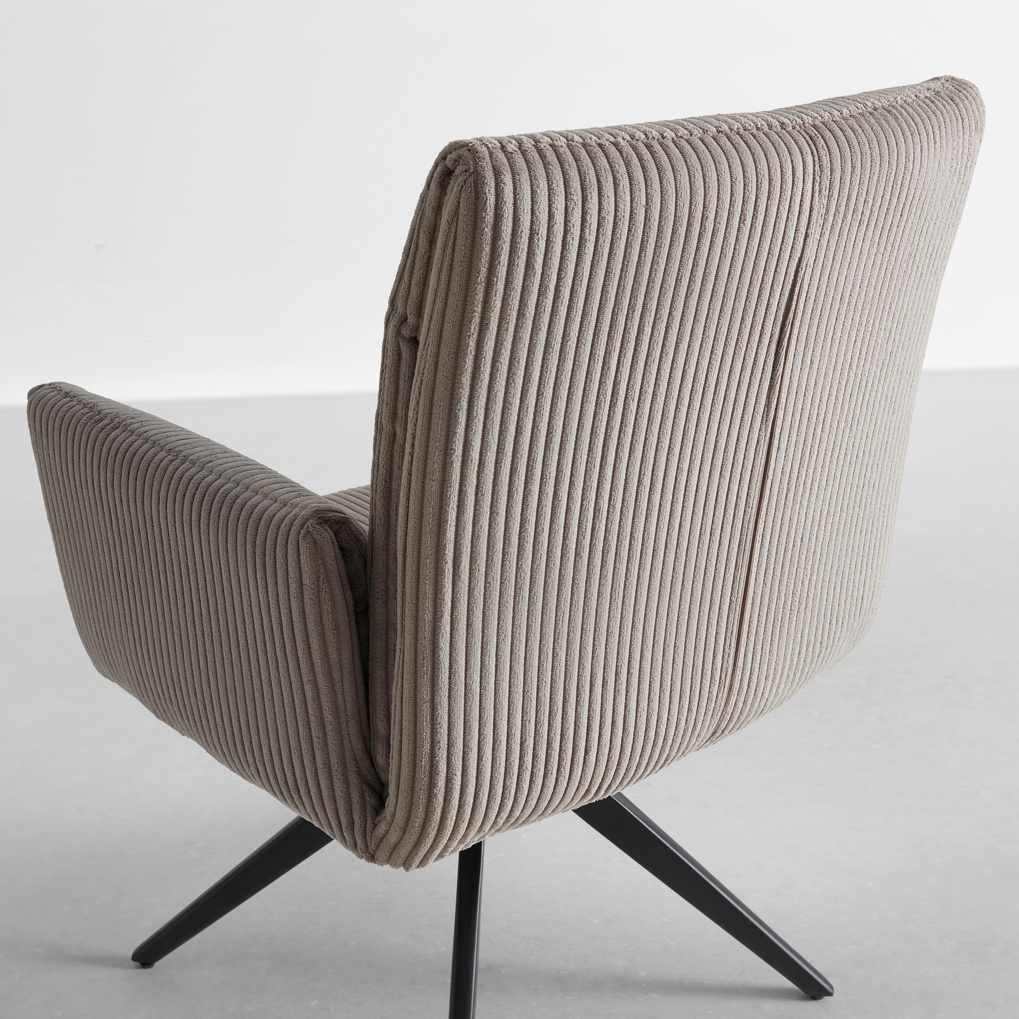 STOL MED ARMSTÖD ROSALIA - ljusgrå/svart, Modern, metall/trä (65/87,5/61,5cm) - Bessagi Home