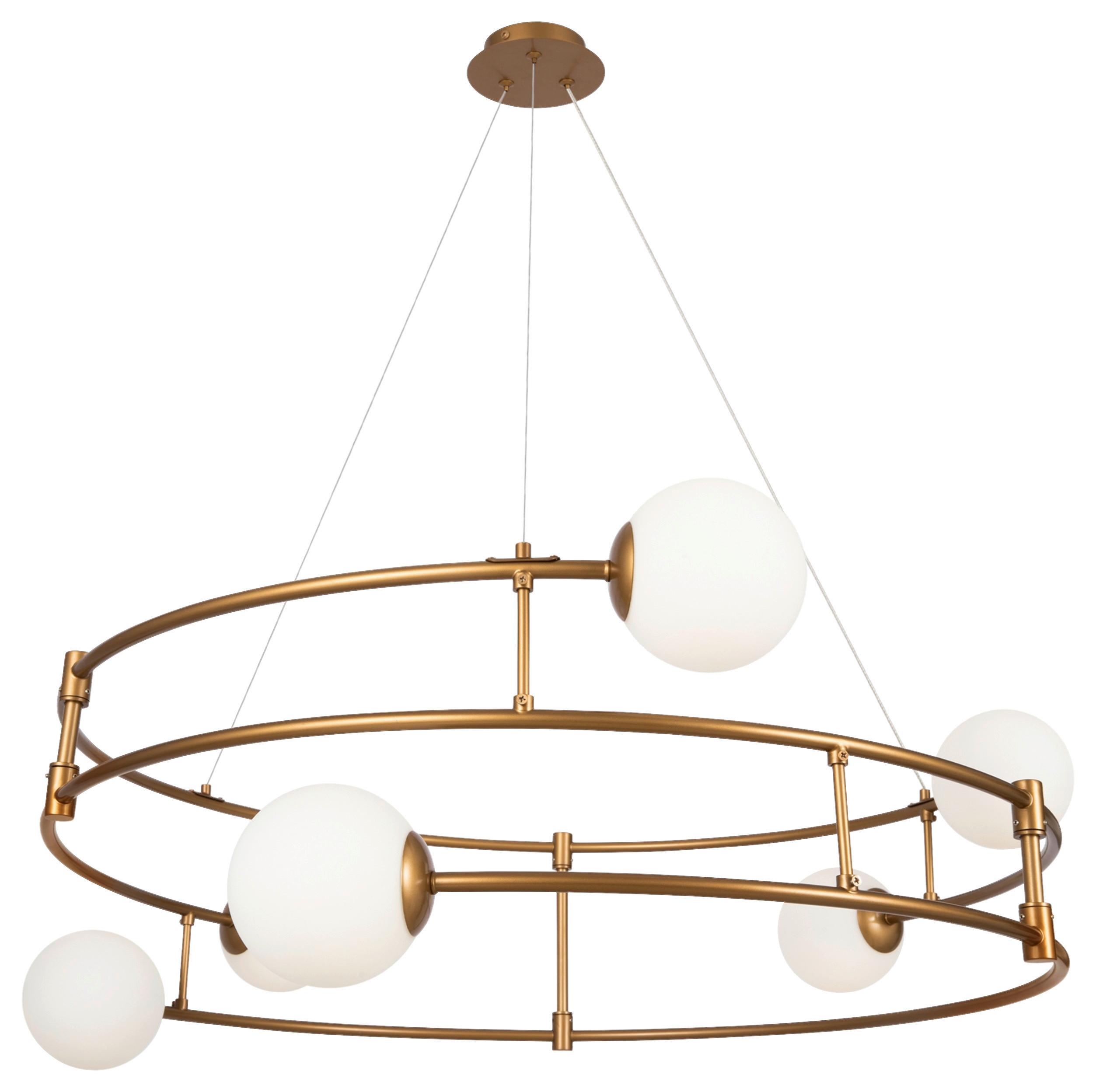 Pendelleuchte Balance - Goldfarben, Basics, Glas/Metall (81,2/32cm) - MAYTONI