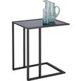 Beistelltisch in Schwarz - Schwarz, MODERN, Glas/Metall (50/40/55cm) - MÖMAX modern living