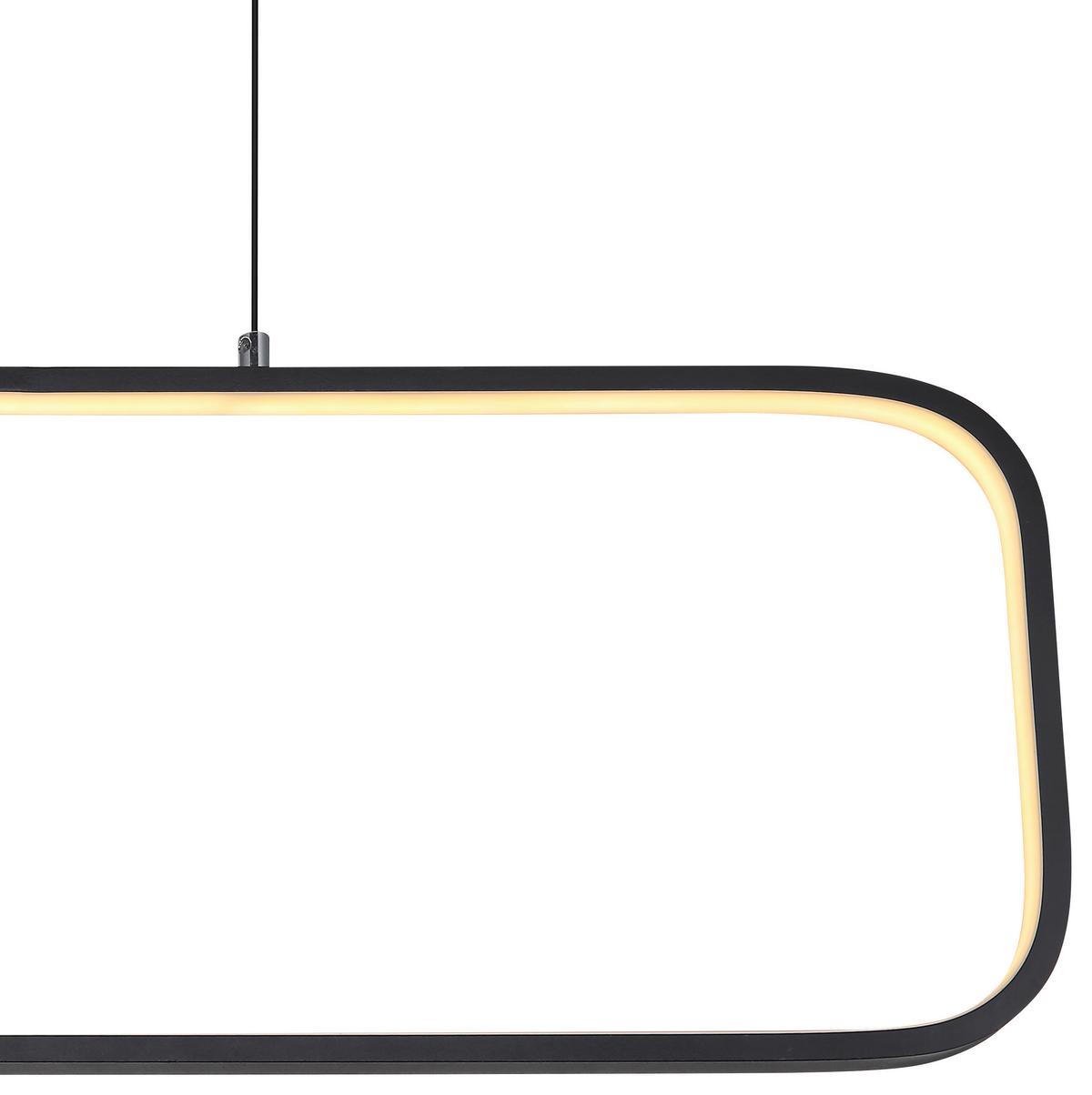 Viseča Led-svetilka Sarah, S Sijalko - črna/opal, Basics, kovina/umetna masa (80/10/120cm) - Globo