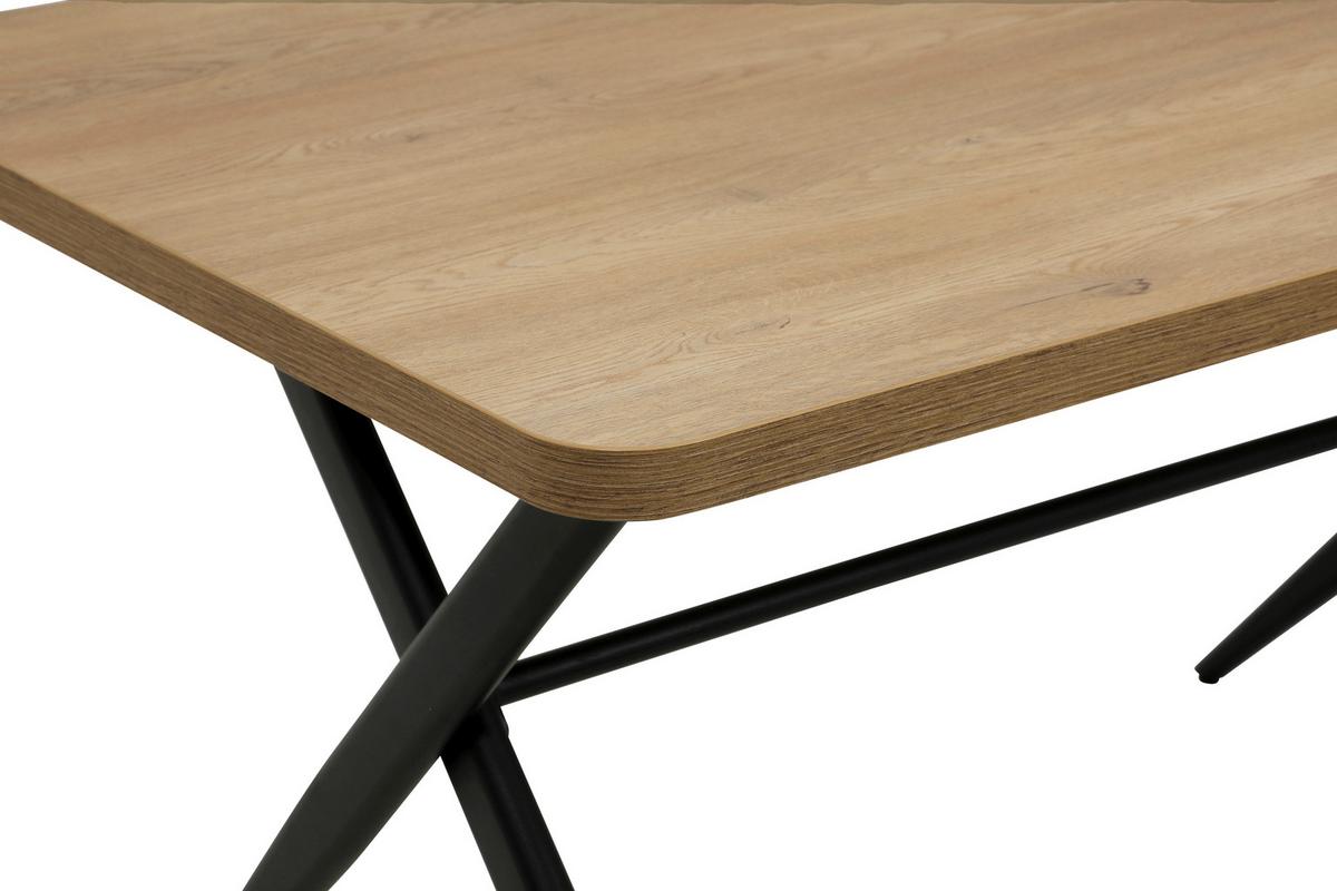 ESSTISCH MENORCA T - Schwarz/Eiche Artisan, MODERN, Holzwerkstoff/Metall (140/76/90cm) - P & B