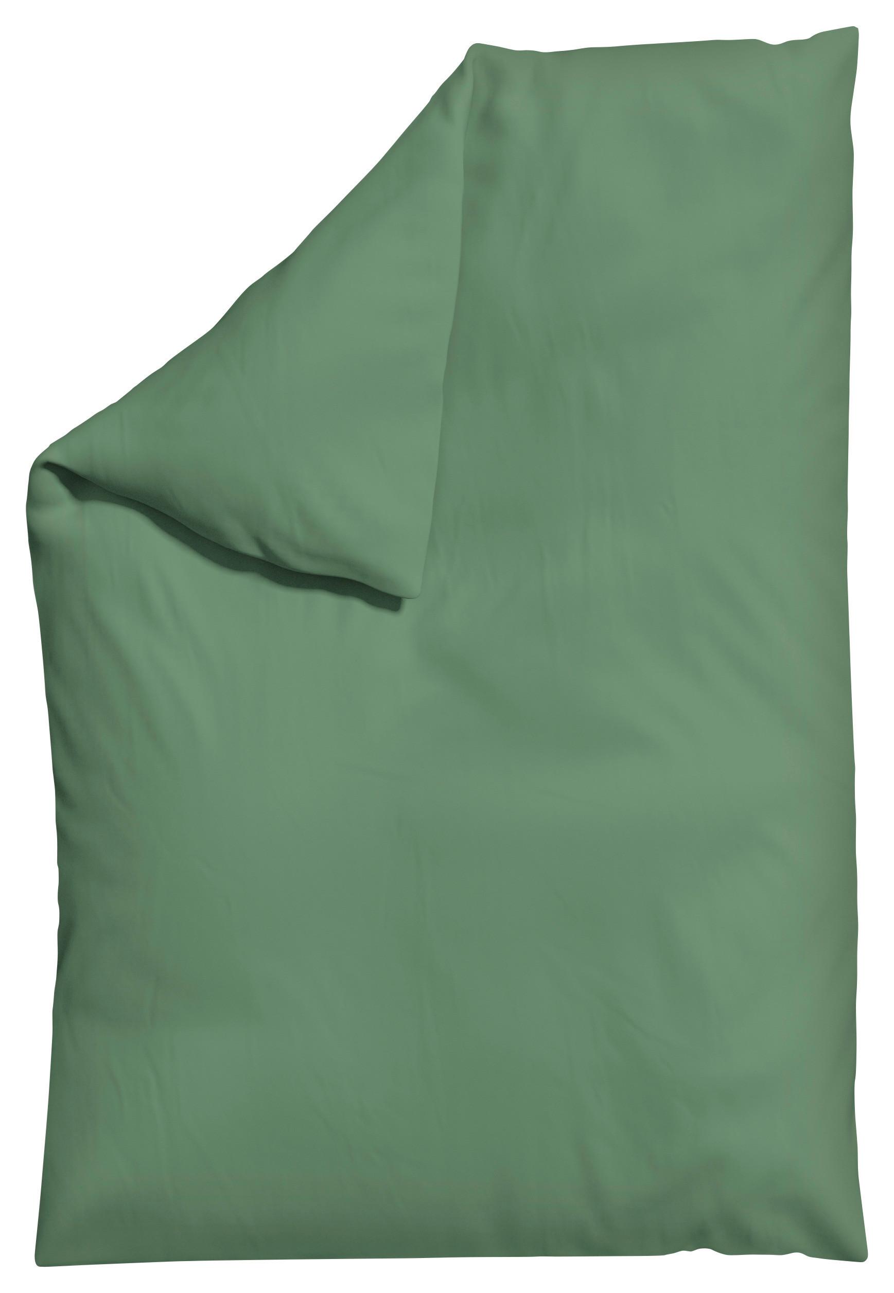 Bettdeckenbezug Woven Satin Grün ca. 135-140x200cm - Grün, Basics, Textil (135-140/200cm) - Schlafgut