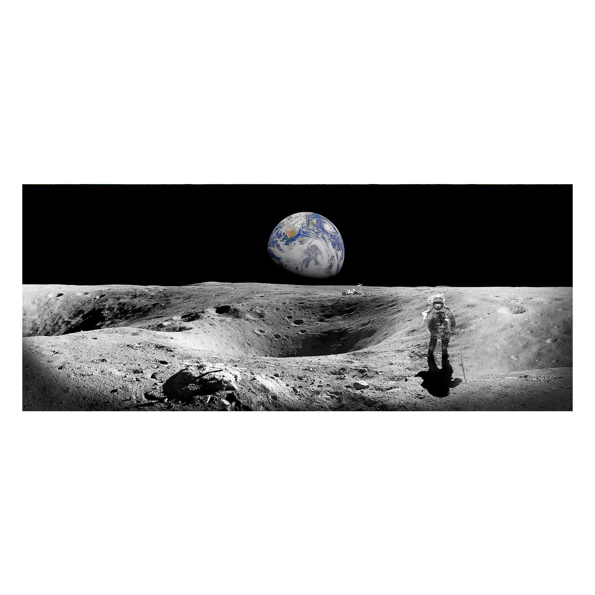 Glasbild Multicolor ca. 125x50cm - Multicolor, Basics, Glas/Papier (125/50cm)