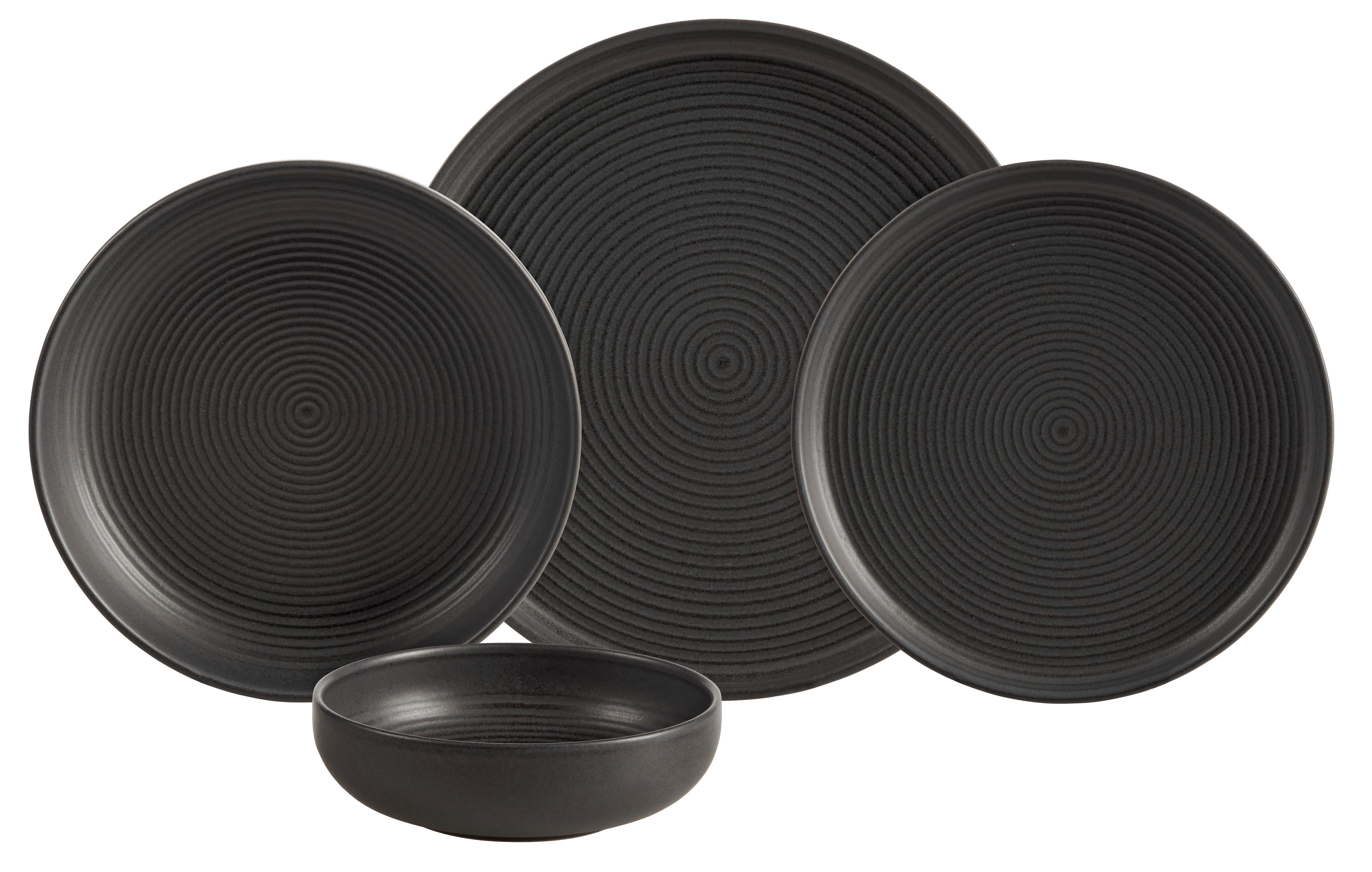 Serviciu de masă Blacktastic - Modern, ceramică (1/1/1cm) - Premium Living