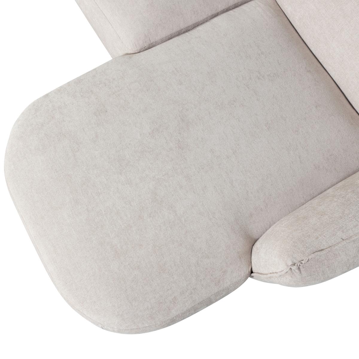 Wohnlandschaft Polly Sandfarben - Sandfarben/Schwarz, Design, Kunststoff/Textil (245/353/150cm) - Livetastic