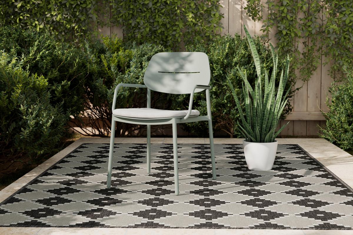 Gartenstuhl Verde Hellgrün/Salbeigrün Aluminium - Salbeigrün/Hellgrau, MODERN, Textil/Metall (57/85/57cm) - Mömax