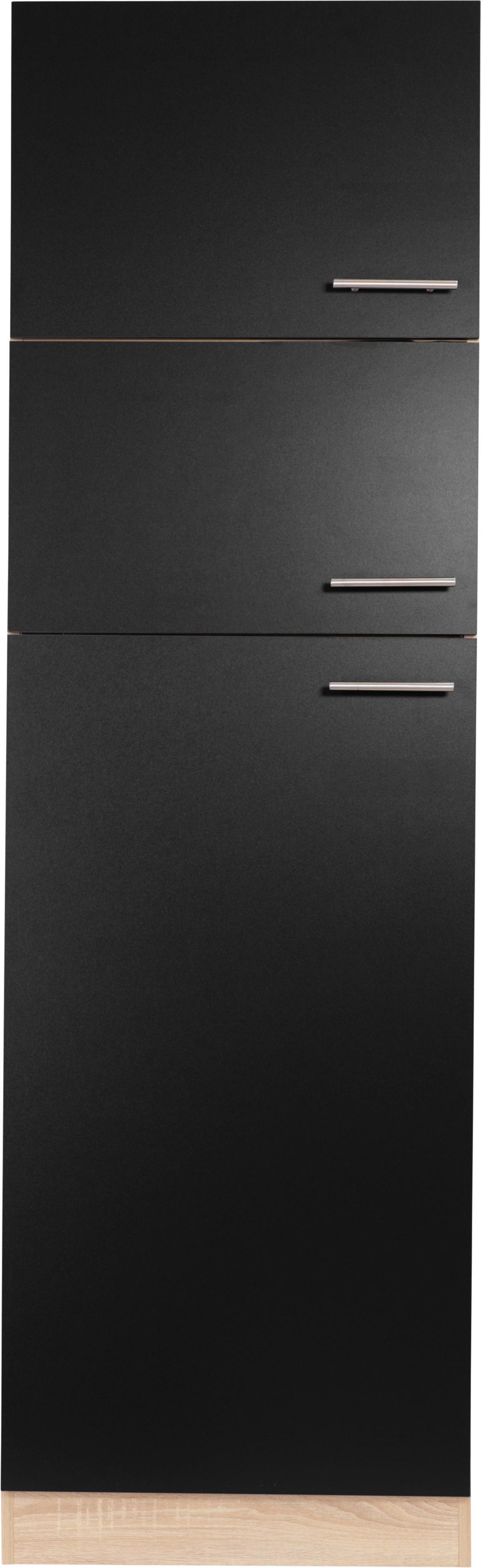 Omara Za Vgradno Napravo Merle, Barva Hrasta, Črna - srebrne barve/črna, Basics, kovina/leseni material (60/200/60cm) - Respekta