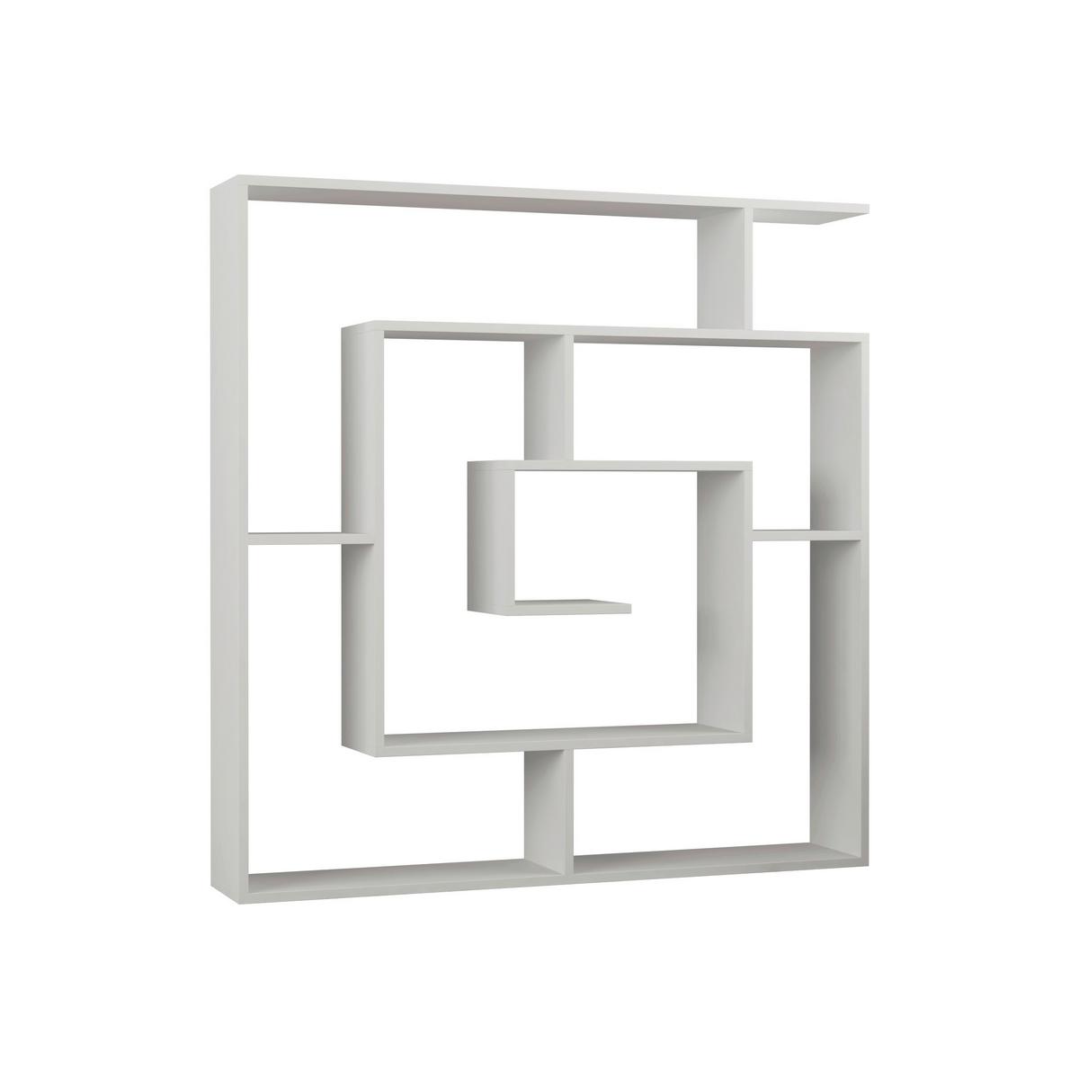 BÜCHERWAND LABIRENT BOOKCASE - Weiss, Design, Holzwerkstoff (125/129/22cm) - Livetastic